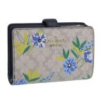 並行輸入品 ケイトスペード ニューヨーク 二つ折り財布 L字ファスナー レディース 花柄 ベージュ アウトレット kate spade new york kk912-960