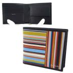 並行輸入品 ポールスミス 財布 二つ折り財布 メンズ マルチカラー MULTI COLOURED LEATHER PAUL SMITH M1A-4833-LSIGPA-92