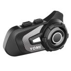 YOME バイクインカム【最大10人同時通話 連続使用40時間】S2 Plus インカム バイク用通信機器 通信距離2000M Bluetooth5