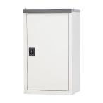 グリーンライフ 物置 収納庫 屋外 小型【日本製】 ハーフ棚板2枚・鍵付き・扉式(幅60×奥行47×高さ102cm)ライトグレー 錆に強い 調整