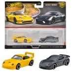 ホットウィール(Hot Wheels) プレミアム 2パック ポルシェ 993 GT2/ ポルシェ 718 ケイマン GT4 乗り物おもちゃ ミ
