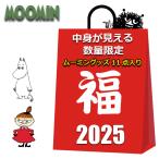 ムーミン グッズ 2025 福袋 レディース 中身が見える 11点入り 10000円 クッション 保冷バッグ 水筒 弁当箱 収納BOX バッグ 靴下