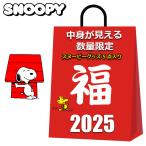スヌーピー グッズ 2025 福袋 レディース キッズ 中身が見える 5点入り 2580円 リュック ソックス 靴下 巾着