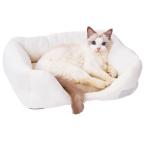 ペティオ (Petio) 犬猫用ベッド ひんやりくつろぎベッド フィットスクエア M ライトベージュ