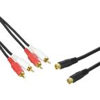  изменение эксперт S видео кабель чёрный (S видео изображение )+ красный / белый ( стерео звук ) 1.8m SRCA-18G
