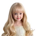 Oshare Kids ウイッグ キッズ向け KIDS カツラ セミロング カール ガールズ 子供 オールフルウィッグ ふわふわ ぱっつん 空気