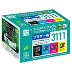 【メーカーお取り寄せ】エコリカ Brother LC3111-4PK 対応　リサイクルインクカートリッジ　4色セット　ECI-BR3111-4P