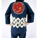 Yahoo! Yahoo!ショッピング(ヤフー ショッピング)【高級・作務衣（○め）】作務衣といえばワビサビ系、なのになぜ！め組！送料無料。【Lサイズ】（紺）