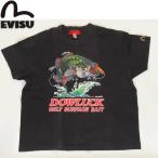 EVISU JEANS USED TEE SHIRTS DOULUCK NAVY 道楽マーク エヴィス ジーンズ ORIGINAL MARK レギュラー フィット ネイビー Tシャツ 日本ブランド