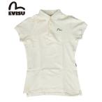 訳あり EVISU エヴィス EVISUDONNA USED 半袖 ポロシャツ ワンポイント カモメ ホワイト レディース カモメマーク シンプル 限定 古着 ユーズド