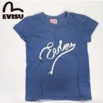 EVISU JEANS USED 半袖 Tシャツ エヴィス ジーンズ トップス ブルー ユーズド カモメマーク フロント カモメ 戎 日本ブランド カットソー 半袖シャツ 品質保証