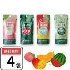 凍らせて食べる シャーベット アイス 4種 (マンゴー、スイカ、メロン、白桃) フルーツアイス お中元 ギフト フルーツジュース