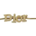 Christian Dior クリスチャンディオール ロゴ ブレスレット メタル ゴールド 【本物保証】