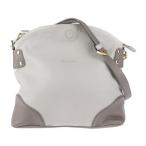 ショッピングファッションセール対象商品 超美品 LEATHER JEWELS レザージュエルズ バッグ - ショルダーバッグ レザー グレー系 ゴールド金具【本物保証】