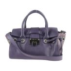 JIMMY CHOO ジミーチュウ ロザリー ハンドバッグ レザー スウェード 紫系 2WAY ショルダーバッグ【本物保証】
