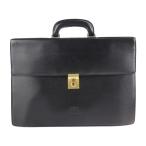 LOEWE ロエベ ブリーフケース ビジネスバッグ レザー ブラック ゴールド金具 アナグラム 書類鞄【本物保証】