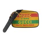  прекрасный товар Gucci ремень сумка SONY MUSIC сотрудничество сумка-пояс 602695 кожа желтый 100 годовщина [ подлинный товар гарантия ]
