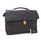 ダンヒル ビジネスバッグ ボードン レザー - ゴールド金具 ブラウン ブリーフケース ハンドバッグ 書類鞄【本物保証】