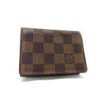 ショッピングルイ･ヴィトン ルイヴィトン カードケース ダミエ アンヴェロップ カルト ドゥ ヴィジット PVC レザー N62920 エベヌ【本物保証】