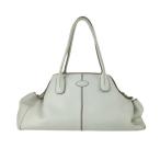 ショッピングファッションセール対象商品 トッズ トートバッグ Dバッグ レザー - シルバー金具 アイボリー系 ハンドバッグ ショルダーバッグ【本物保証】