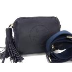 アニヤハインドマーチ ショルダーバッグ スマイリー クロスボディバッグ レザー×スエード - タッセル付き【本物保証】