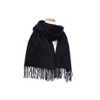 ショッピングファッションセール対象商品 アニオナ マフラー - カシミア100％ - フリンジ ブラック【本物保証】