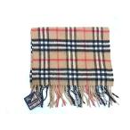 ショッピングファッションセール対象商品 バーバリーズ マフラー ノバチェック カシミヤ100％ - フリンジ ベージュ系【本物保証】