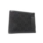 ショッピングＧＧキャンバス グッチ 財布 GGキャンバス キャンバス×レザー 101659 二つ折り 財布 ブラック 折財布 カード入れ【本物保証】
