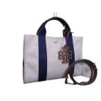 ショッピングファッションセール対象商品 トリーバーチ ハンドバッグ トリー ツイル スモール トート キャンバス 135043 2WAY ショルダーバッグ【本物保証】