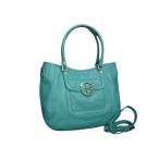 ショッピングトリーバーチ トリーバーチ ハンドバッグ アマンダ レザー - 2WAY ショルダーバッグ ゴールド金具 ターコイズブルー系【本物保証】