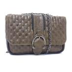 ロンシャン ショルダーバッグ アマゾーヌ マトラッセ レザー - チェーン カーキ ハンドバッグ【本物保証】