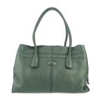 美品 TOD'S トッズ ハンドバック ニューD トートバッグ - グリーン レザー レディース ショルダーバッグ【本物保証】