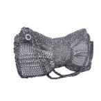 ショッピングファッションセール対象商品 アンテプリマ ショルダーバッグ ワイヤーバッグ PVCワイヤー - リボン チェーン シルバー ハンドバッグ【本物保証】