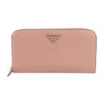 PRADA プラダ 長財布 1ML506 ピンク系 サフィアーノレザー レディース ラウンドファスナー ゴールド金具【本物保証】