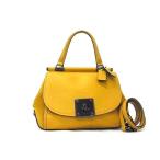 ショッピングファッションセール対象商品 コーチ ハンドバッグ ドリフター レザー 38388 ターンロック 2WAY ガンメタ金具 イエロー【本物保証】