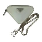 ショッピングファッションセール対象商品 プラダ ショルダーバッグ トライアングル チェーン ポーチ レザー 1NR005 トライアングルロゴ【本物保証】
