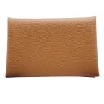 エルメス カードケース 名刺入れ カルヴィ エプソン - ゴールド 名刺ケース パスケース 定期券 カード入れ【本物保証】