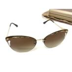 ブルガリ サングラス セルペンティ メタル 6110 ゴールド ダークブラウン ブラウングラデーション 伊達メガネ【本物保証】