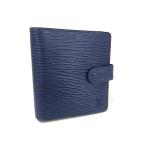 ルイヴィトン 財布 ポルトビエ コンパクト エピ M63555 二つ折り 財布 トレドブルー 折財布 カード入れ【本物保証】