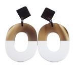 エルメス ピアス イスム バッファローホーン ラッカーウッド メタル - ブラウン系 ホワイト系【本物保証】