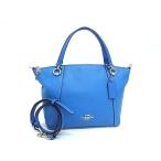 コーチ ハンドバッグ ケイシー サッチェル レザー C6229 2WAY シルバー金具 ブルー ショルダーバッグ【本物保証】