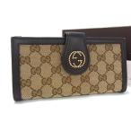 ショッピンググッチ グッチ 長財布 インターロッキングG GGキャンバス レザー 269970 Wホック スタッズ 二つ折り ブラウン【本物保証】