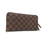 ショッピングファッションセール対象商品 LOUIS VUITTON ルイ ヴィトン 長財布 ポルトフォイユ アンソリット N63071 エベヌ ゴールド金具【本物保証】