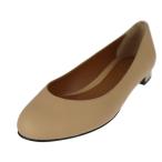 新古未使用展示品 FENDI フェンディ パンプス ラウンドトゥ #37 1/2 レザー ベージュ フラットパンプス【本物保証】