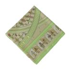 ショッピングファッションセール対象商品 超美品 HERMES エルメス DONNER LA MAIN 手を差しのべる カレ90 - スカーフ シルク グリー【本物保証】