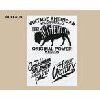 ウォールステッカー ワイルド バッファロー 壁シール 英文字 ビンテージ アメリカン 正真正銘 SS