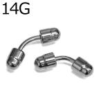  пирсинги 14G нержавеющая сталь двойной ba let banana штанга / 14 мера серебряный брови . серьги .. серьги серьга для пирсинга металл аллергия соответствует . круг 