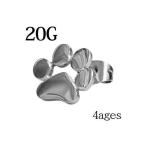 20G1個売りステンレス肉球モチー...