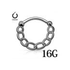 ボディピアス16Gチェーンモチーフ...