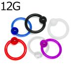 ボディピアス 12G アクリルキャプティブビーズリング / 12ゲージ アクリル カラフル ロブ オービタル 樹脂 CBR ピアス ヘリックス リングピアス フープピアス